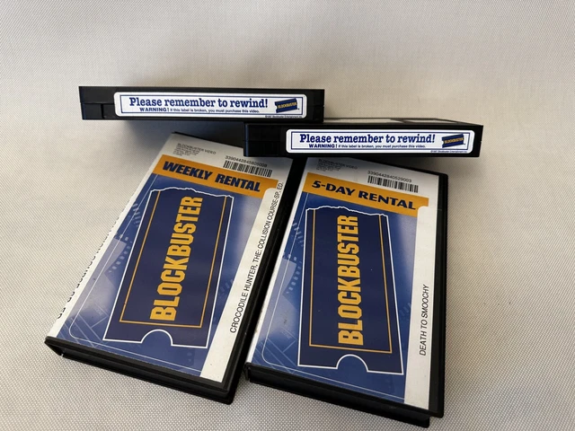 2 BLOCKBUSTER VIDEO Normal VHS Clamshell Rental Case & Tape Rare HTF £ ...