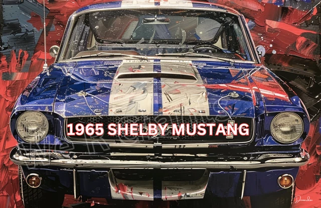1965 SHELBY MUSTANG Poster 17x11 Print Muscle Car Classic Car Beautiful