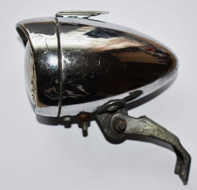 Rare ancien feu avant vélo Lucifer 19 Bilux à double ampoule made