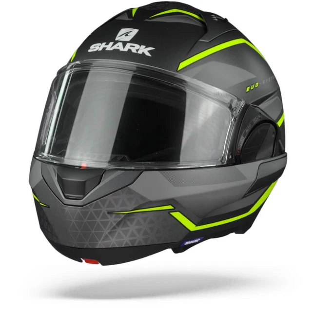 Shark Evo ES Yari AYS Matt Anthracite Yellow Silver Modular Helmet