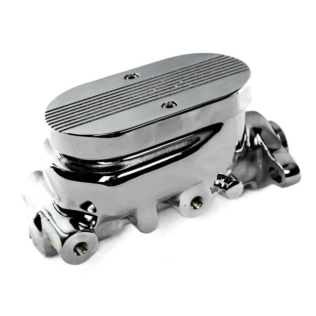 1" Bore Brake Master Cylinder Chrome Alloy Ball Mill Top Suit Disc/Drum, 4W Disc