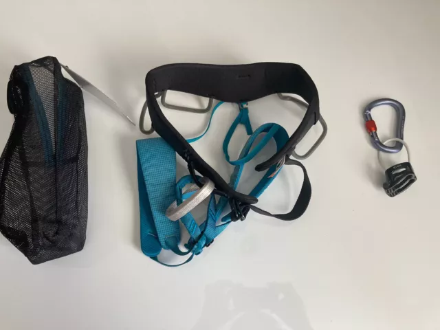 Black Diamond Momentum Womens Harness Package - Small - Aqua - No Chalk Bag