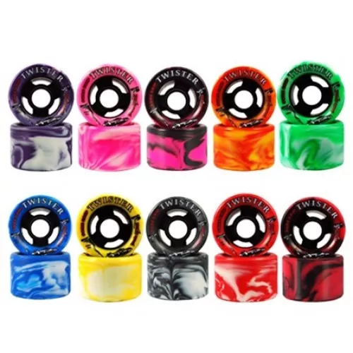 Sure-Grip Twister Quad Skate Wheels Indoor Speed Derby 96A 62mm (Pack of 8)