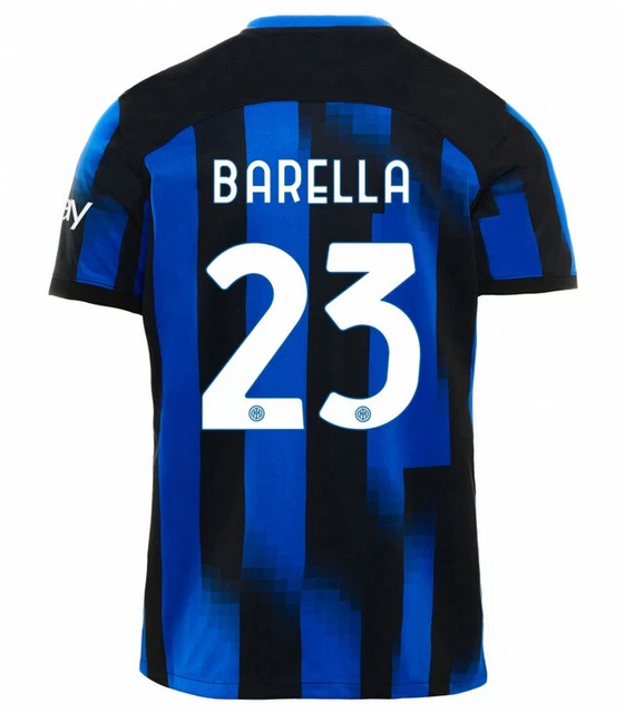 INTER Maglia Calcio Nicolò Barella N. 23 Stagione 2023-2024 Replica  Ufficiale - Loco Style