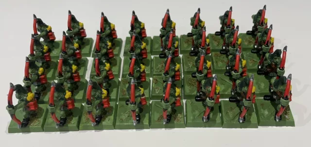 Warhammer Fantasy Goblin Archers X32 Plastic  Goblins Games Workshop