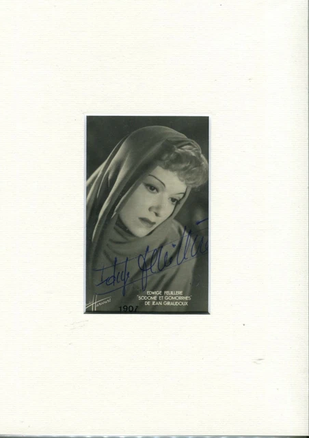 Carte Postale Autographe Signée Edwige FEUILLERE – Dédicace 8,9x13,9cm