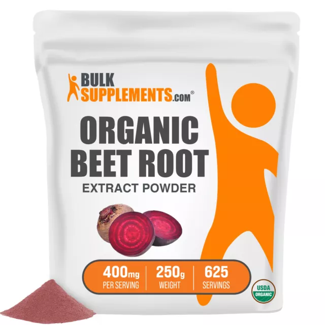 BulkSupplements Organic Beet Root Extract Powder - 250 Grams - 400mg serving