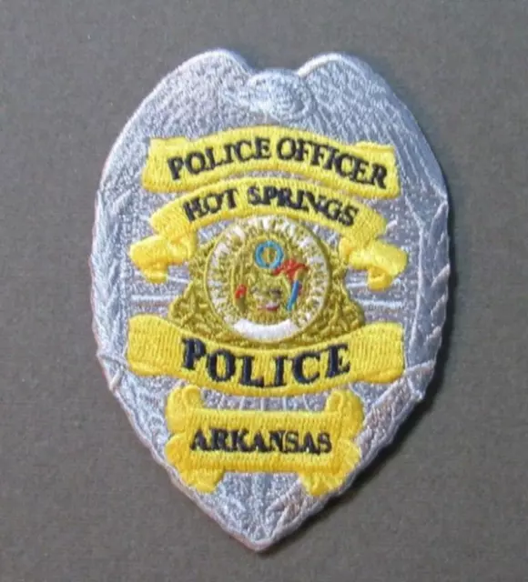 HOT SPRINGS ARKANSAS POLICE OFFICER Collectible Patch #AR-HS