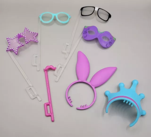 Bratz Doll lot of 7 Selfie Picture Taking Accessories Glasses Masks Bunny Ears