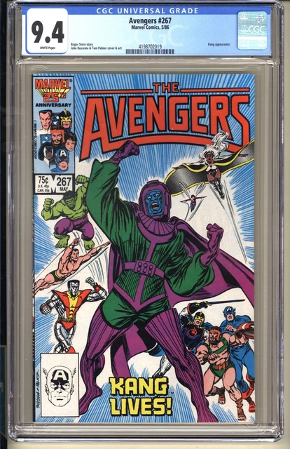 Avengers #267  CGC 9.4 WP NM  Marvel Comics 1986 1st Council of Kangs of v1
