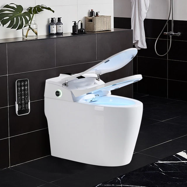 ELONGATED ONE PIECE Smart Toilet Air Dryer W/ Advance Bidet & Soft