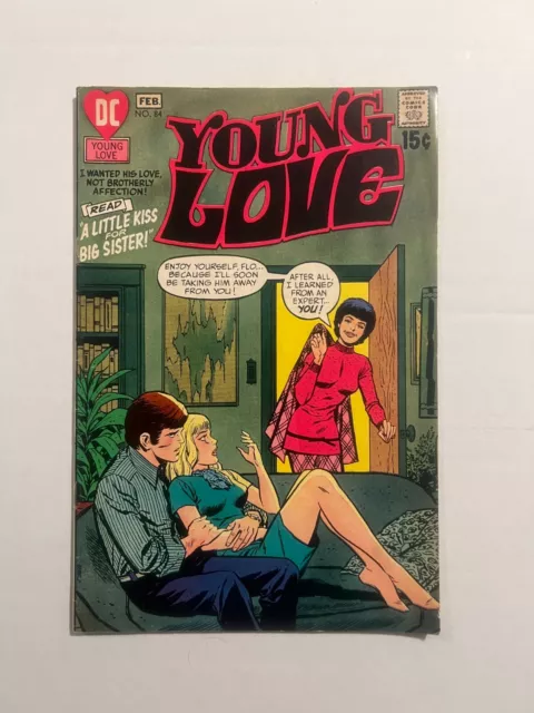 Young Love #84 "A Little Kiss For Big Sister!" Bill Draut Cover 1970 Dc Comics