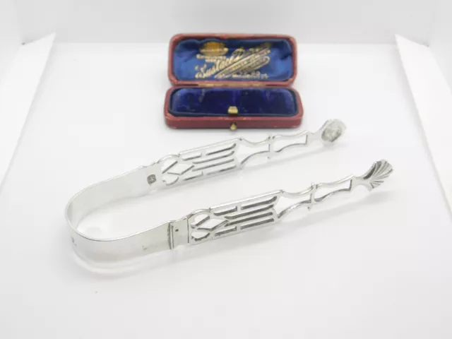 Georgian Sterling Silver Shell Bowl Sugar Tongs Antique c1780 London