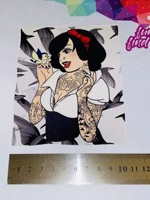 Vinyl Car Sticker Graphic ,Custom,Tattooed Princess, Snow White, Tattoo,Punk