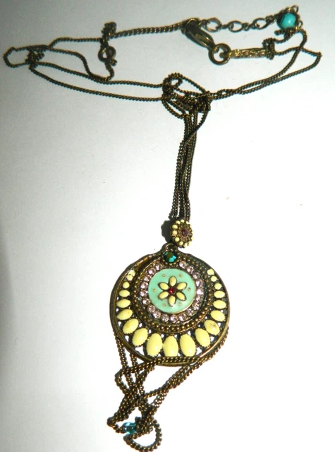 Collier Vintage Signé CHACOK Avec Barrette - 1991 - État Excellent - Style Bohème