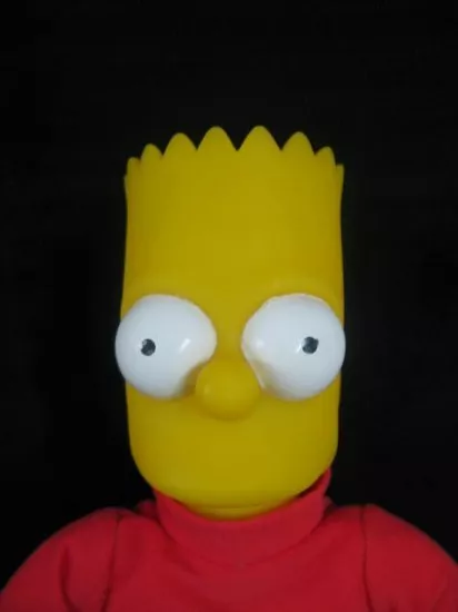 80) Stoff Vinyl Puppe Figur Bart Simpson The Simpsons Stofffigur 34cm 2