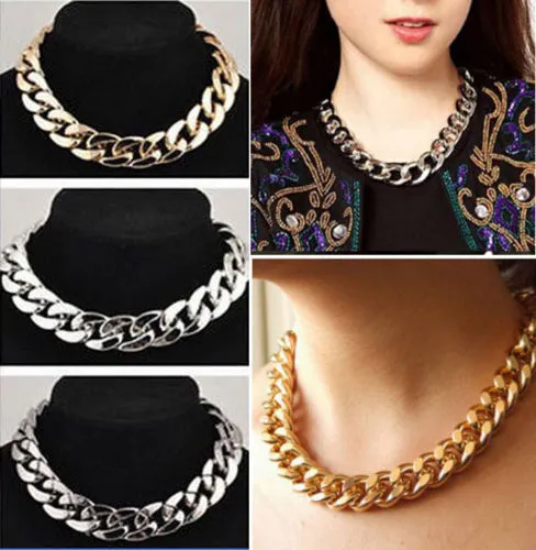 Women Fashion Jewelry Crystal Statement Bib Choker Chain Pendant Necklace Gift