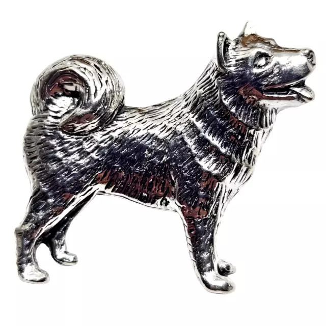 Husky Pin Badge Broche Husky Sibérien Pack Chien Pet Étain Badge Par AR Brown