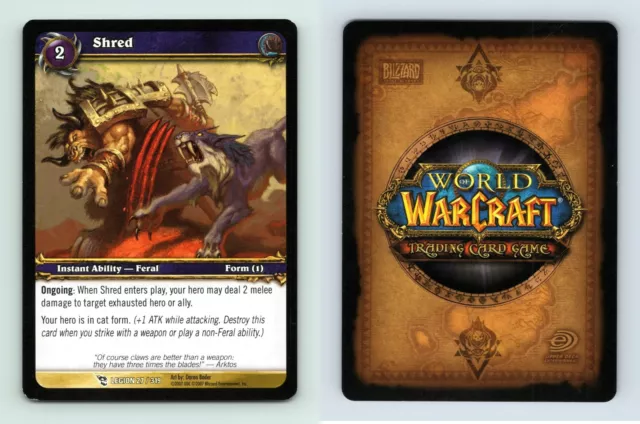 Shred #27/319 March Of The Legion Common Warcraft 2007 TCG Card