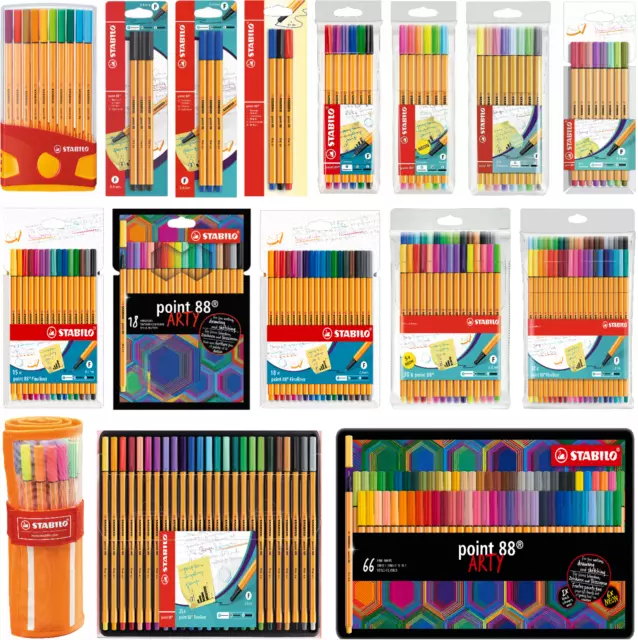 Fineliner - STABILO point 88 - Assorted Packs Sets Wallets Available