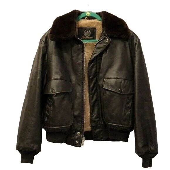 AUTHENTIC ORIGINAL CHEROKEE Genuine Leather Brown Jacket Coat Size 