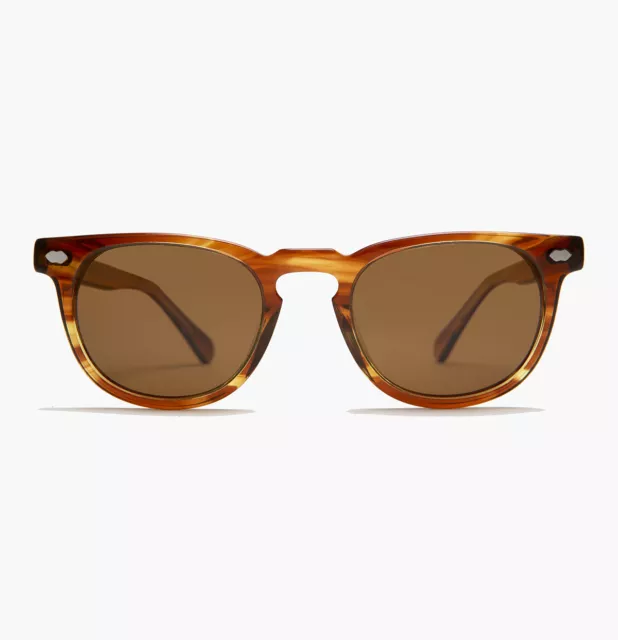 Classic Unisex Sunglass w/ Brown Polarized lens Honey Tort Frame - Blaine