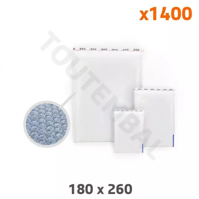 Gatuida Lot De 100 Sachets à Bulles 15x10 Cm - Pochettes Antichoc Pour Expédition Et Protection