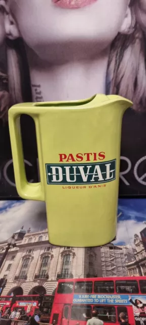 Vintage PASTIS DUVAL ceramic pitcher, liqueur d'Anis, Moulin des Loups, France