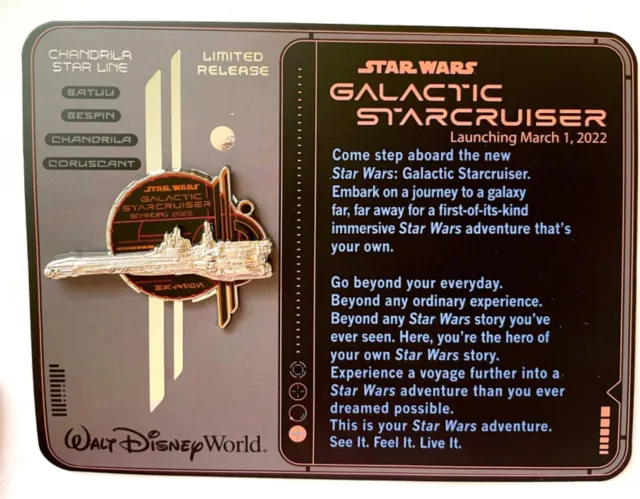 Walt Disney World Star Wars Galactic Starcruiser Opening Day Pin Limited Release
