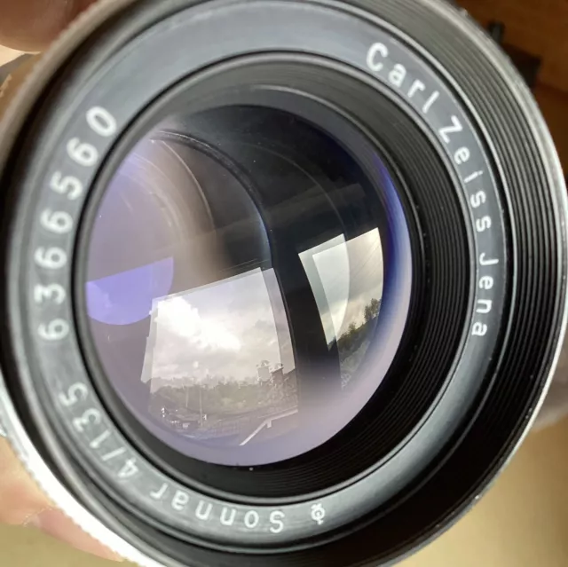 Carl Zeiss Jena Alu Sonnar Q1 4/135 Objektiv M42