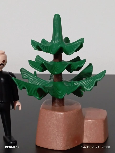 Lot Végétation Playmobil Forêt - 3 Sapins Verts + Champignon Et Mousse - Occasion