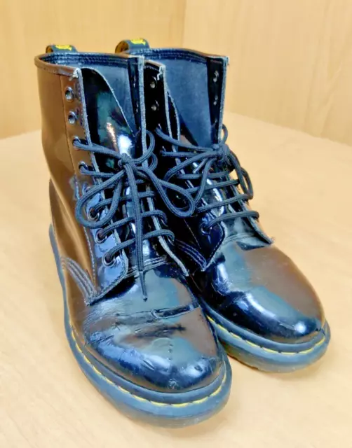 DR.MARTENS DOC'S DOC Martens Black Patent Leather Boots Size Uk 5 Eu 38 ...