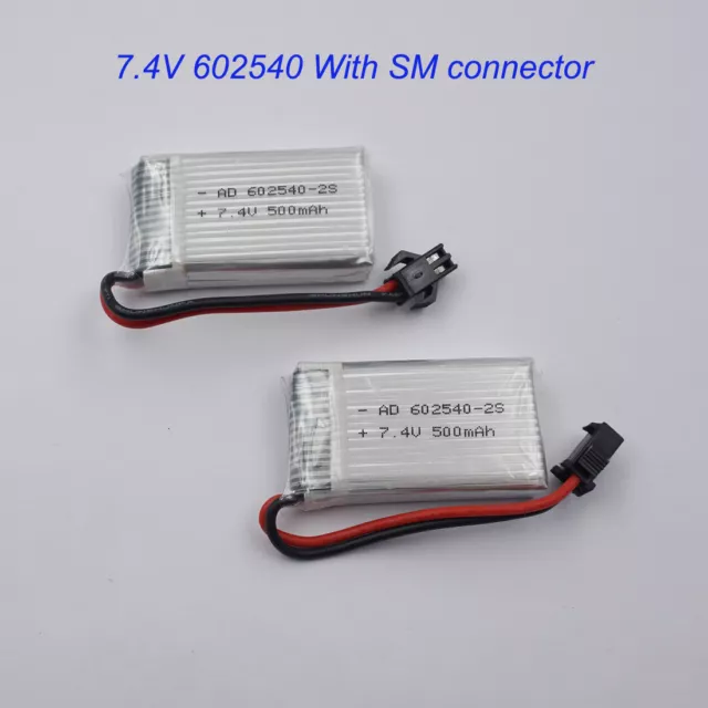 7.4V 500mAh 602540 25C Polymer Li-Po Battery For JJRC H11C H11D RC FPV RC Drone