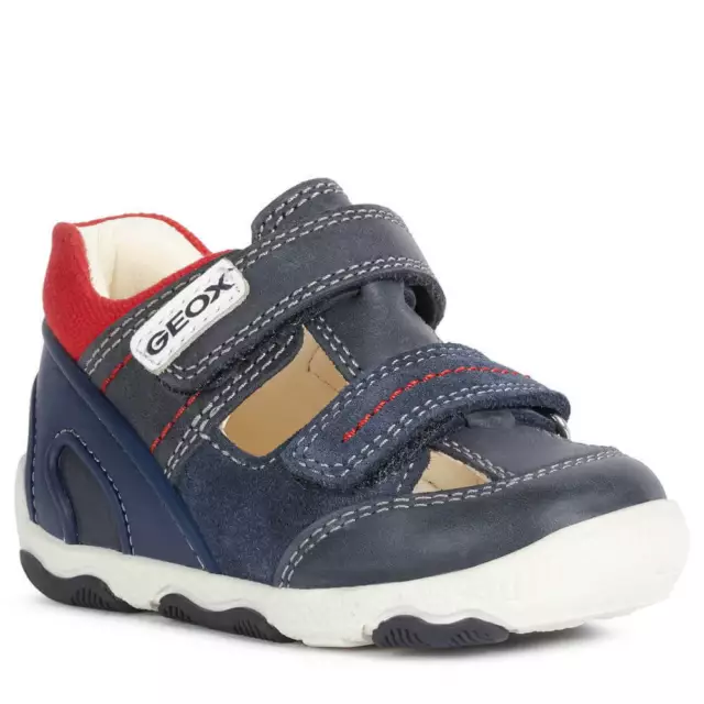 👉 Zapatos Abiertos de GEOX para bebe y niño en azul. Sandalia BABY BALU BOY