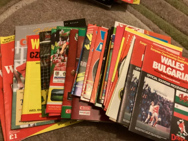 Wales International Home Programmes 1980 - 2010 - Choose From List