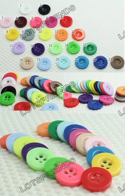 11.5mm 17.5mm 20mm 4-Holes Resin Sewing Buttons Wide Edge Diy Accessories Shirt 2