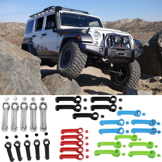Chrome Exterior Door Handle & Tailgate Cover Trim For 07-17 JEEP Wrangler JK 4Dr