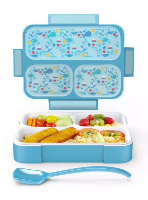 Kids Bento Lunch Box 3 Compartment Leakproof Food Container  - 1000ml - Japanese