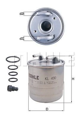5X MAHLE / KNECHT KC 20 Filtro Carburante