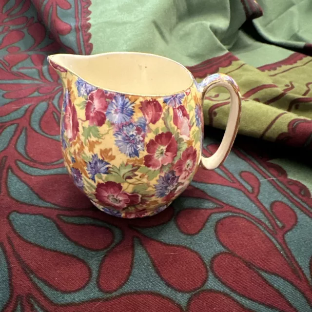 Royal Winton Grimwades England Royalty Yellow Rose Chintz Creamer