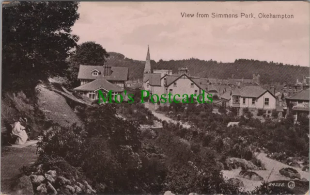 Devon Postcard - View From Simmons Park, Okehampton Ref.RS29638