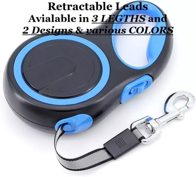 Dog Leads Extra Strong Retractable Puppy Walking Leash Extendable Running Leads