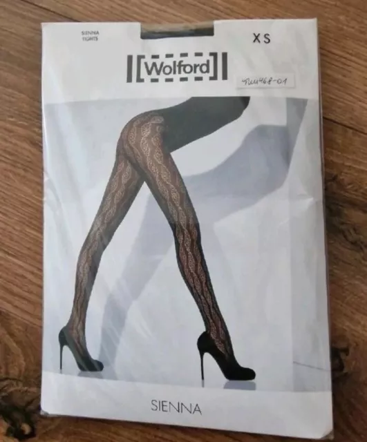 NEU WOLFORD SIENNA TIGHTS Gr.XS 34/ 36 BLACK STRUMPFHOSE