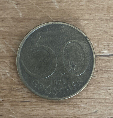 1978 Austria Osterreich 50 Groschen Coin