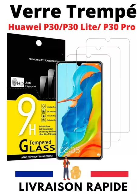 Pr Huawei P30/Pro/Lite - vitre protection en verre trempé film protecteur écran