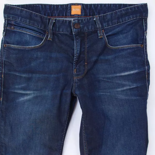 Mens HUGO BOSS ORANGE 63 Stretch Slim Straight Blue Jeans W32 L32