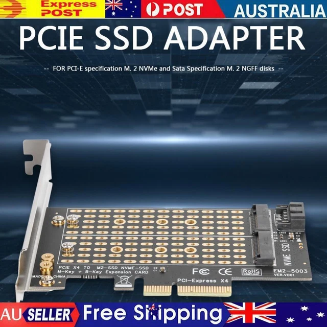 M+B Key M.2 NVME SSD to PCIE SATA Adapter Expansion Card for 2230 2242 2260 2280