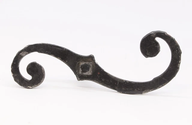 Antique Hand Forged 6.75 in. Wrought Iron Black Shutter Dog