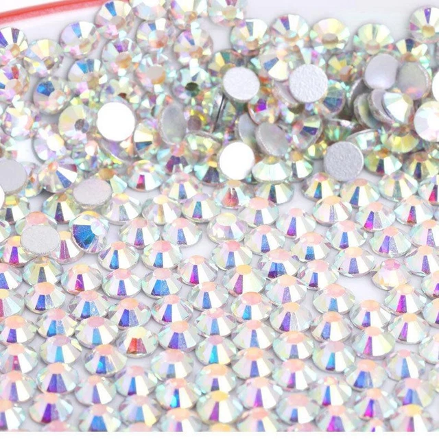 Parte posterior plana vidrio pedrería cristal gemas para arte de uñas y ha