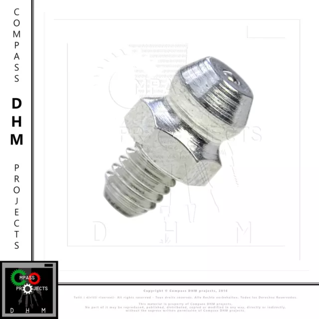 2 Piezas Boquilla de Engrase Para Rodamiento Tipo Hydraulik M6 Grease Nipple